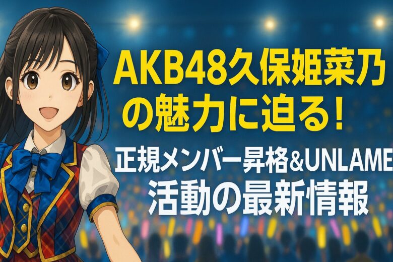 AKB48 久保姫菜乃の魅力に迫る！正規メンバー昇格&UNLAME活動の最新情報
