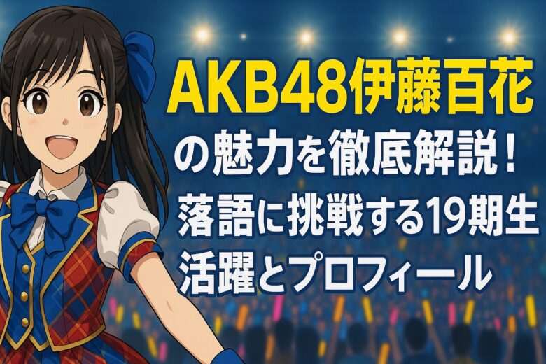 AKB48伊藤百花の魅力を徹底解説！落語に挑戦する19期生の活躍とプロフィール