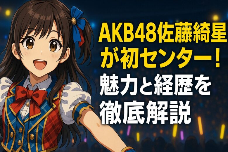 AKB48佐藤綺星が初センター！魅力と経歴を徹底解説
