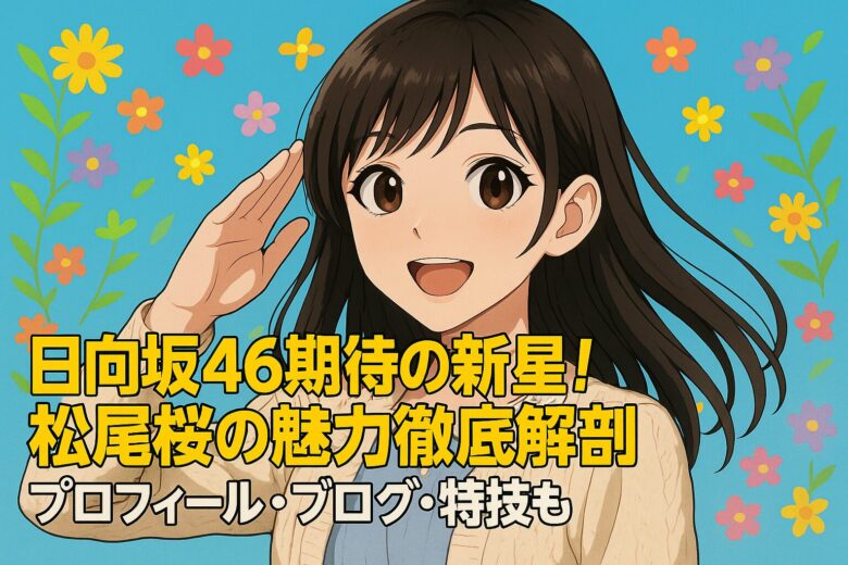 日向坂46期待の新星！松尾桜の魅力徹底解剖 プロフィール・ブログ・特技も